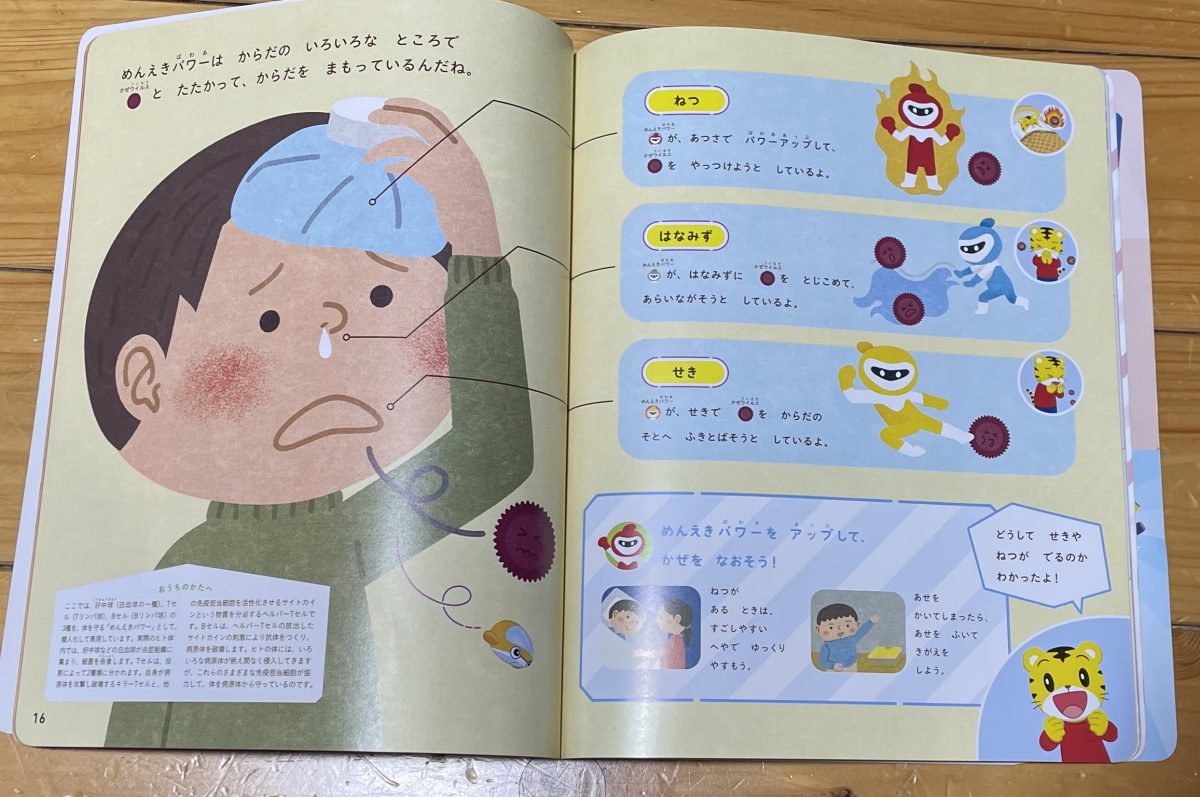 こどもちゃれんじすてっぷの絵本 かぜについて